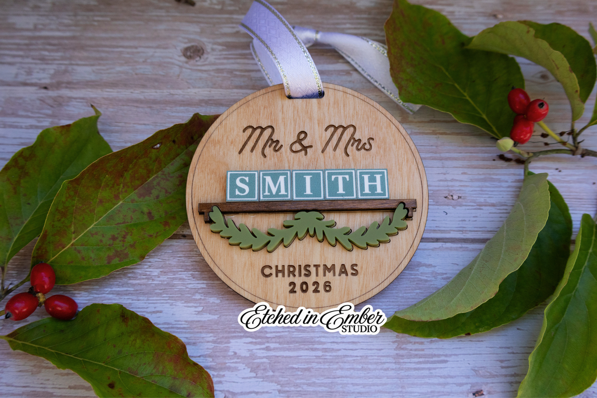 Mr & Mrs Christmas Ornament